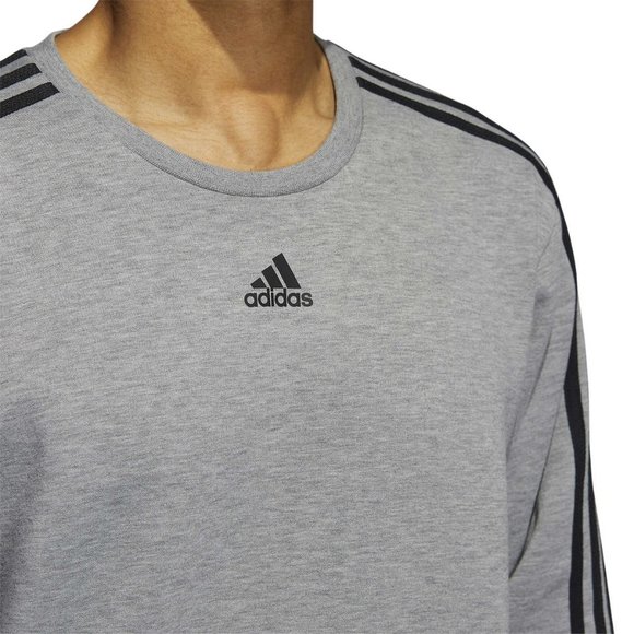 adidas Men’s Crew Sweatshirt - Gray - Picture 4 of 8